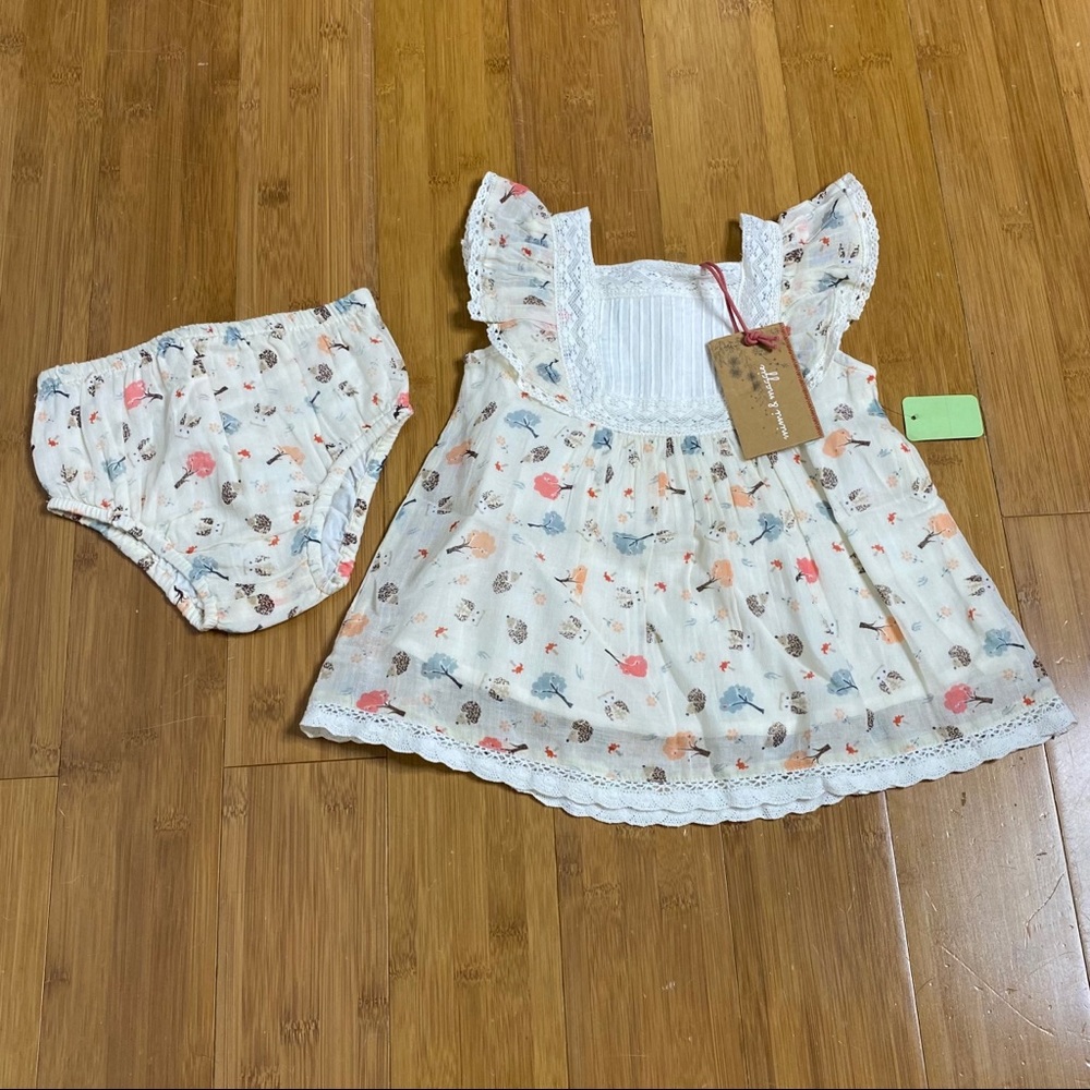 NWT Mimi & Maggie Tide Pool Dress & Diaper Cover